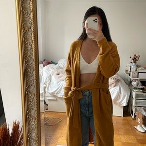 Knit long cardigan